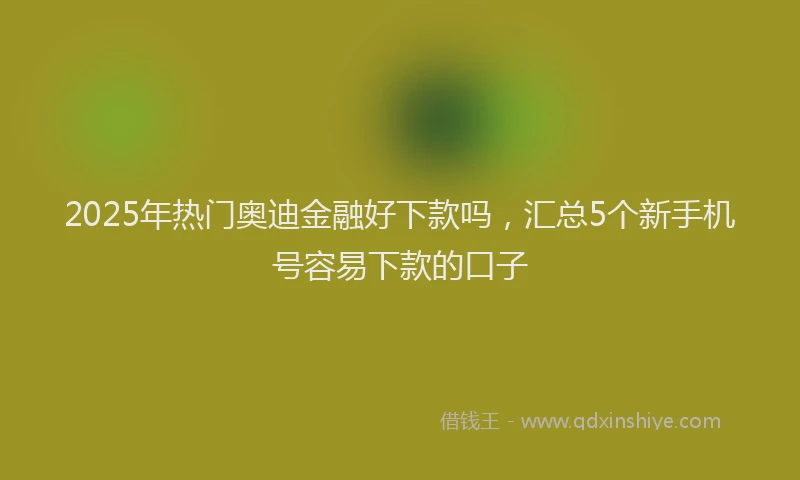 2025年热门奥迪金融好下款吗，汇总5个新手机号容易下款的口子