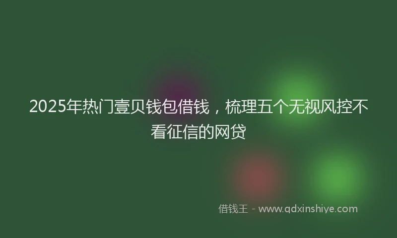 2025年热门壹贝钱包借钱，梳理五个无视风控不看征信的网贷