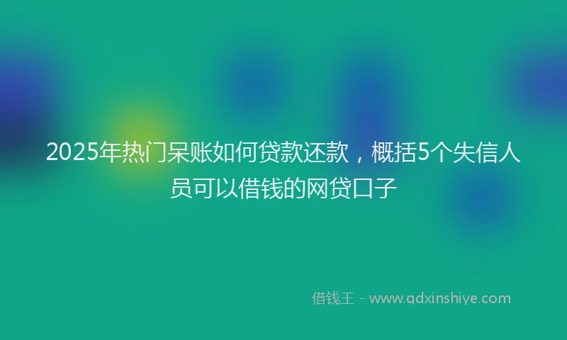 2025年热门呆账如何贷款还款，概括5个失信人员可以借钱的网贷口子