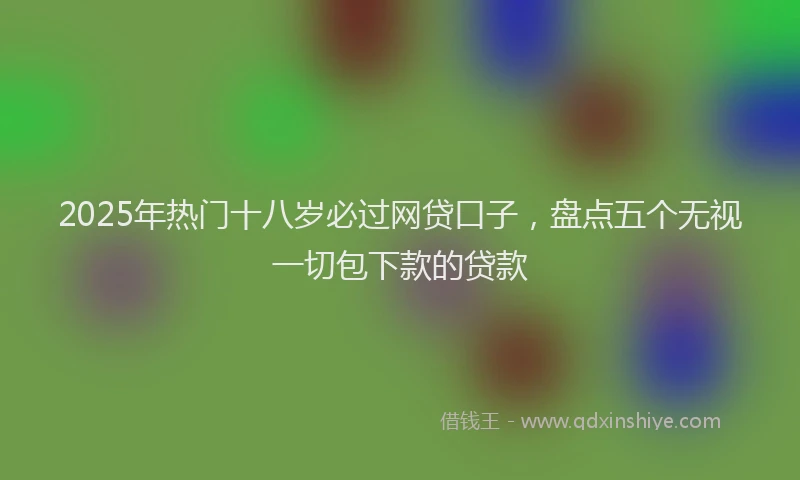 2025年热门十八岁必过网贷口子，盘点五个无视一切包下款的贷款