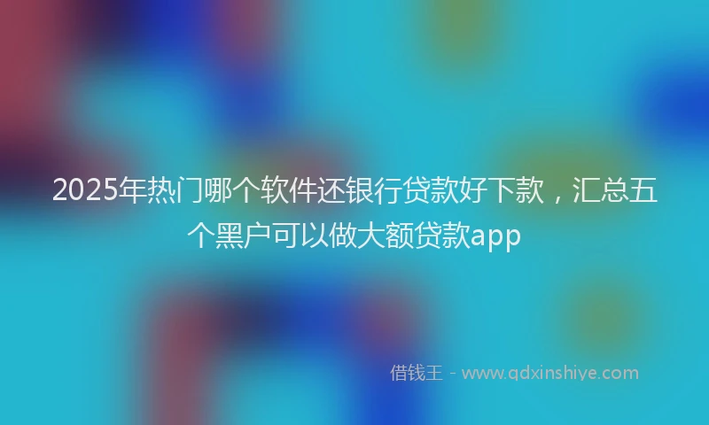 2025年热门哪个软件还银行贷款好下款，汇总五个黑户可以做大额贷款app