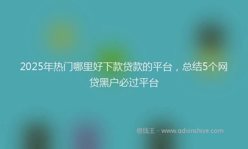 2025年热门哪里好下款贷款的平台，总结5个网贷黑户必过平台
