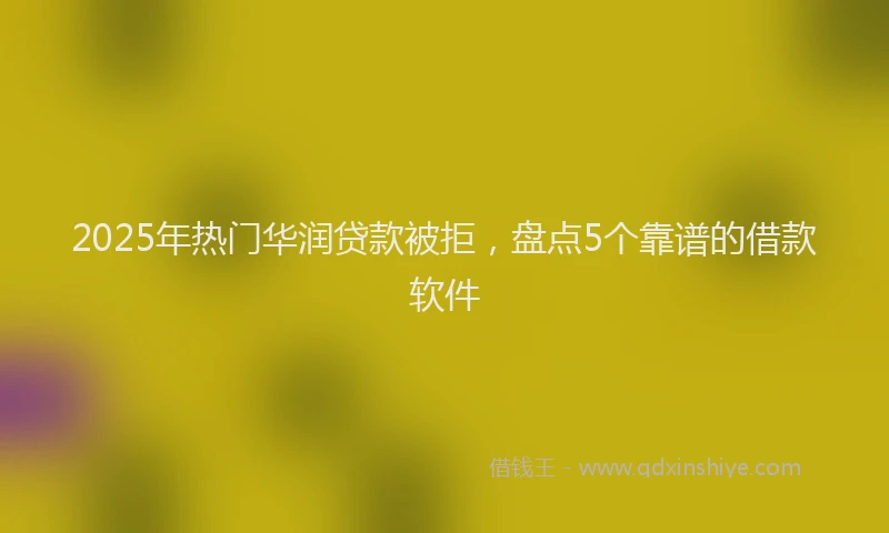 2025年热门华润贷款被拒，盘点5个靠谱的借款软件