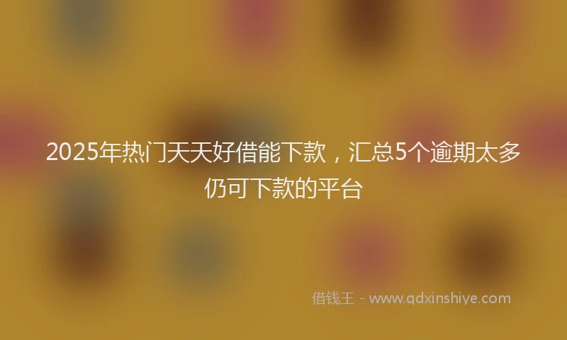 2025年热门天天好借能下款，汇总5个逾期太多仍可下款的平台