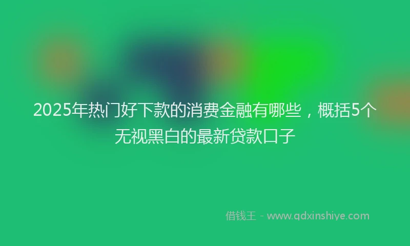 2025年热门好下款的消费金融有哪些，概括5个无视黑白的最新贷款口子