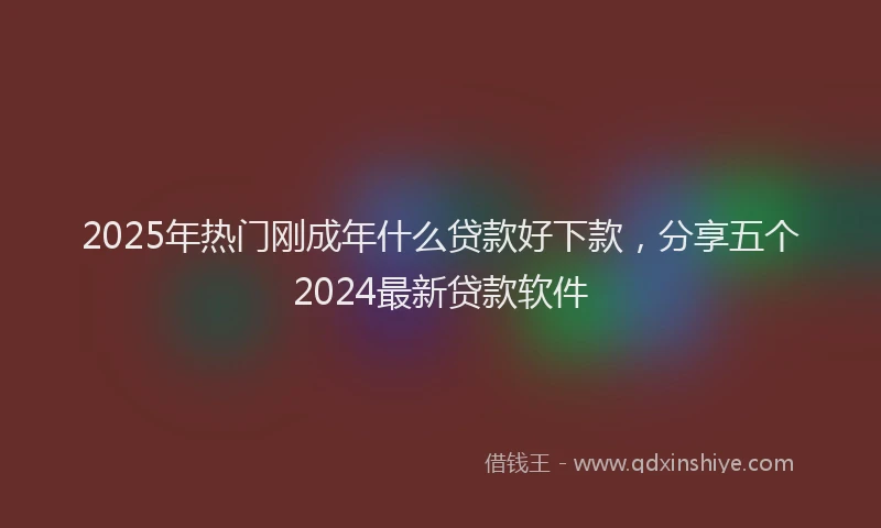 2025年热门刚成年什么贷款好下款，分享五个2024最新贷款软件