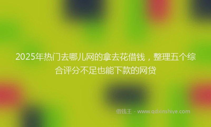 2025年热门去哪儿网的拿去花借钱，整理五个综合评分不足也能下款的网贷