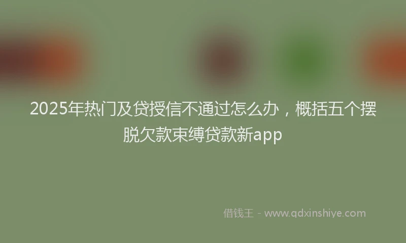 2025年热门及贷授信不通过怎么办，概括五个摆脱欠款束缚贷款新app