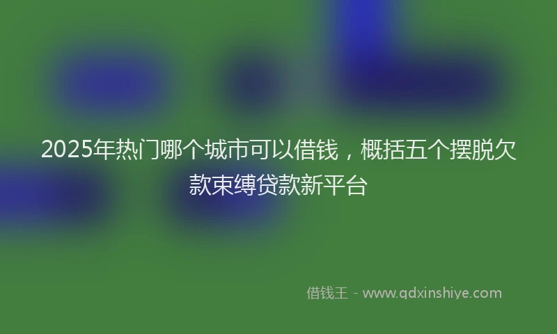2025年热门哪个城市可以借钱，概括五个摆脱欠款束缚贷款新平台