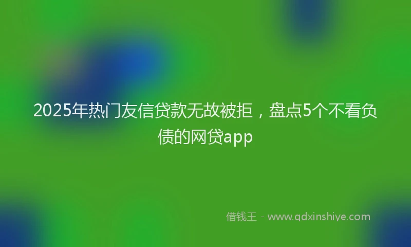 2025年热门友信贷款无故被拒，盘点5个不看负债的网贷app