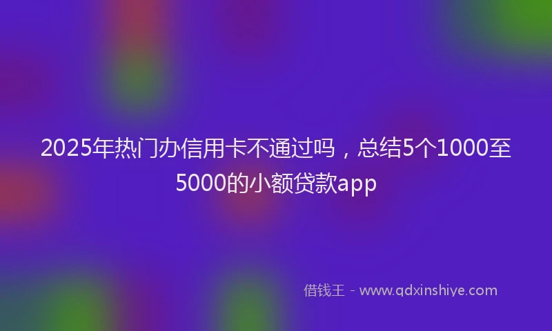 2025年热门办信用卡不通过吗，总结5个1000至5000的小额贷款app