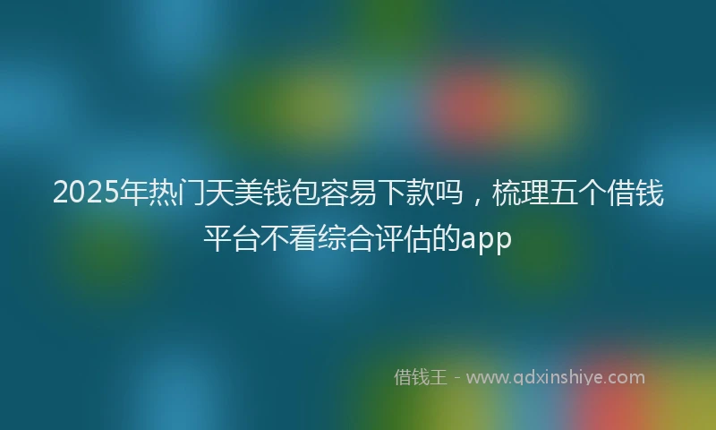2025年热门天美钱包容易下款吗，梳理五个借钱平台不看综合评估的app