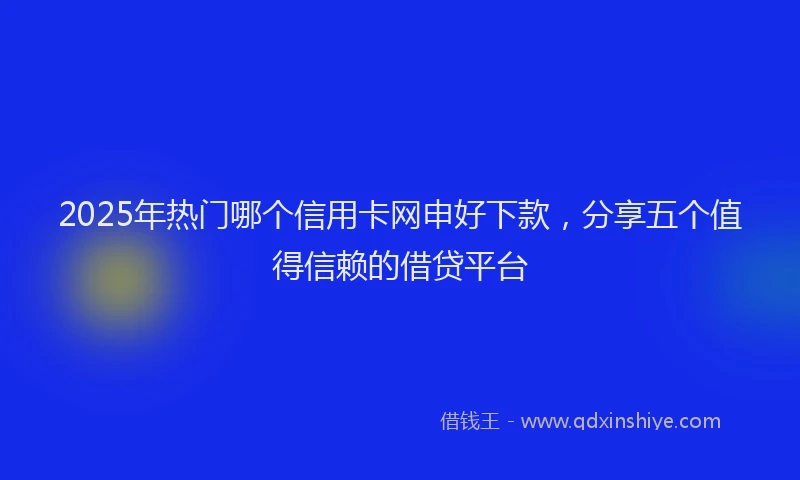 2025年热门哪个信用卡网申好下款，分享五个值得信赖的借贷平台