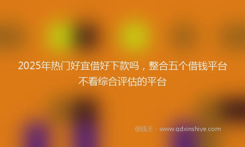 2025年热门好宜借好下款吗，整合五个借钱平台不看综合评估的平台