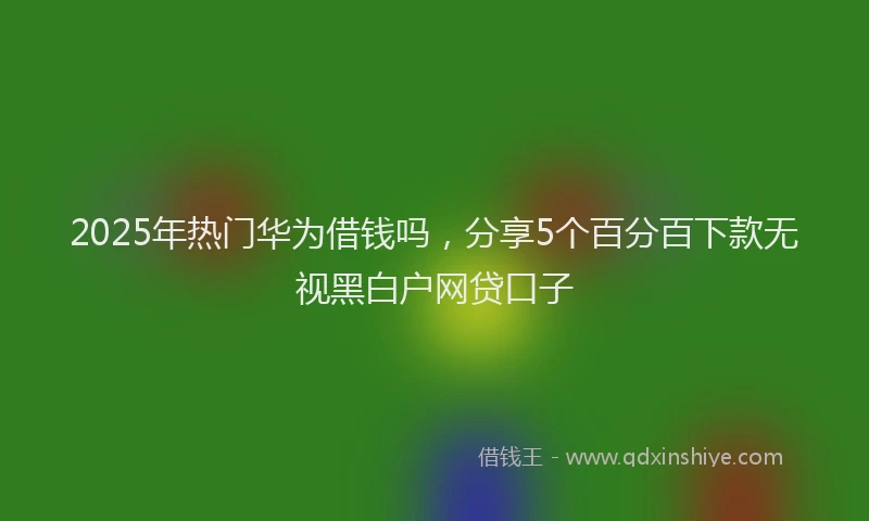 2025年热门华为借钱吗，分享5个百分百下款无视黑白户网贷口子