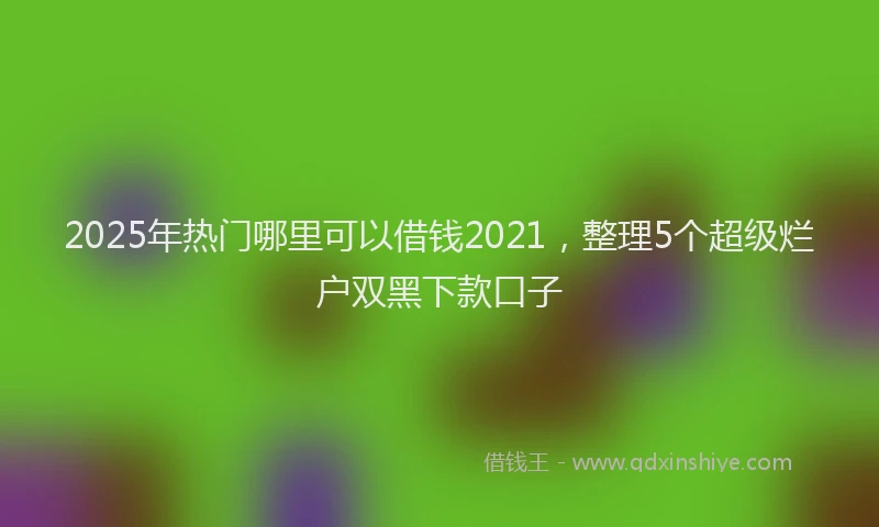 2025年热门哪里可以借钱2021，整理5个超级烂户双黑下款口子