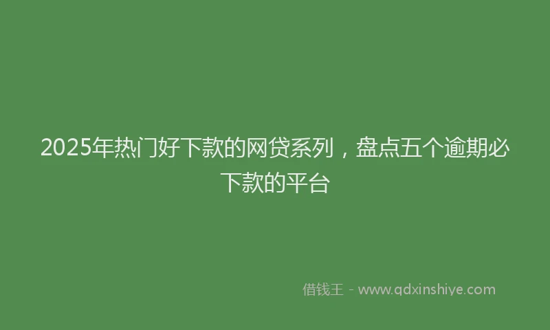 2025年热门好下款的网贷系列，盘点五个逾期必下款的平台