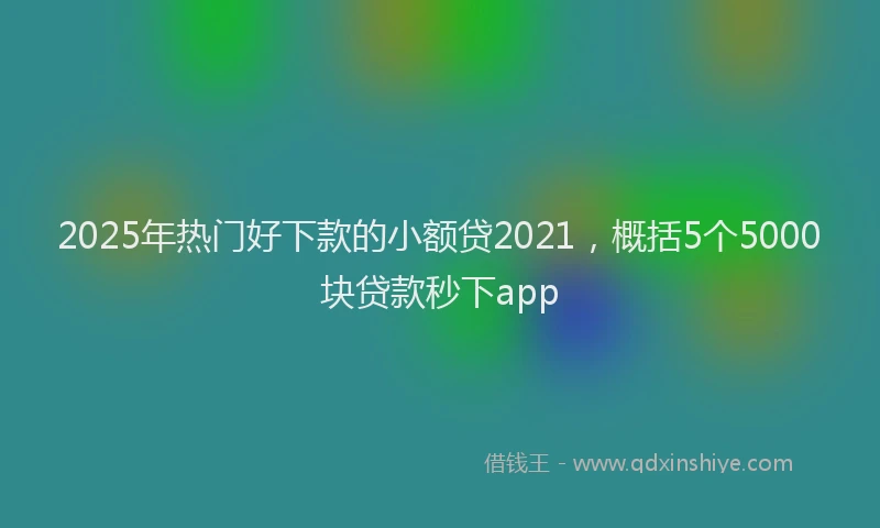 2025年热门好下款的小额贷2021，概括5个5000块贷款秒下app
