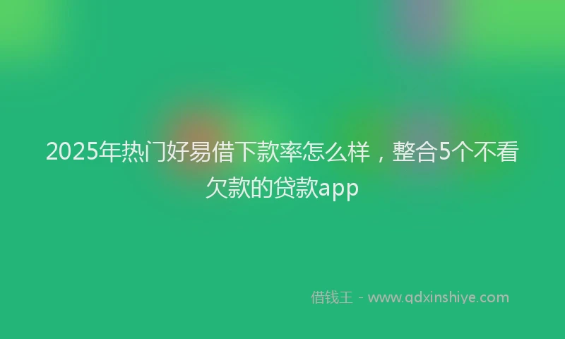 2025年热门好易借下款率怎么样，整合5个不看欠款的贷款app
