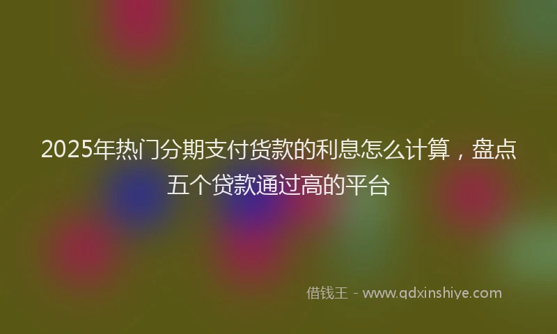 2025年热门分期支付货款的利息怎么计算，盘点五个贷款通过高的平台