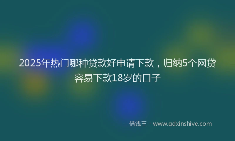 2025年热门哪种贷款好申请下款，归纳5个网贷容易下款18岁的口子