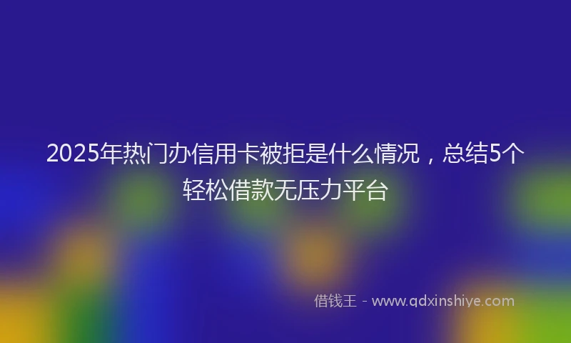 2025年热门办信用卡被拒是什么情况，总结5个轻松借款无压力平台