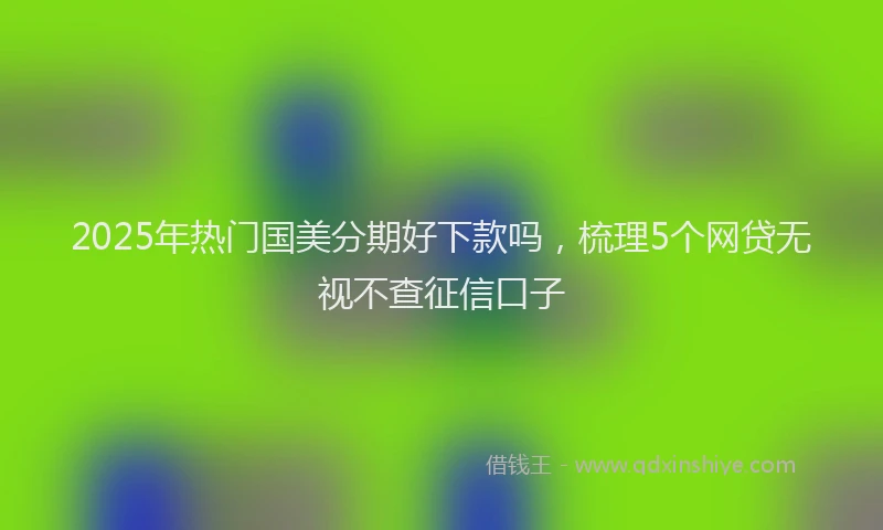 2025年热门国美分期好下款吗，梳理5个网贷无视不查征信口子