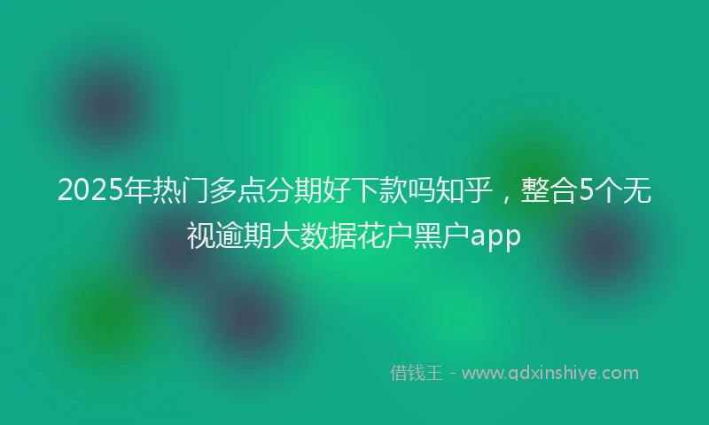 2025年热门多点分期好下款吗知乎，整合5个无视逾期大数据花户黑户app
