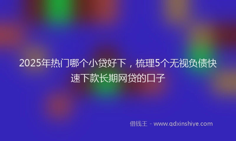 2025年热门哪个小贷好下，梳理5个无视负债快速下款长期网贷的口子