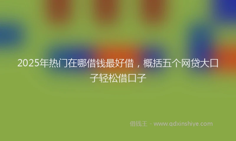 2025年热门在哪借钱最好借，概括五个网贷大口子轻松借口子