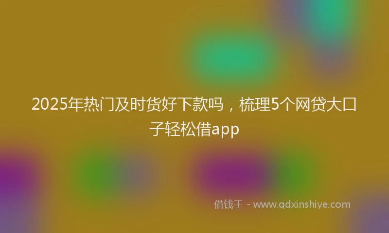 2025年热门及时货好下款吗，梳理5个网贷大口子轻松借app