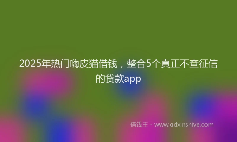 2025年热门嗨皮猫借钱，整合5个真正不查征信的贷款app