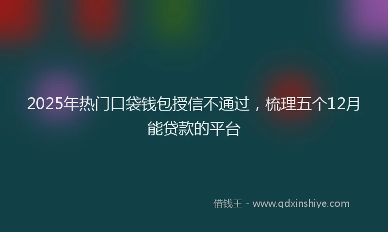 2025年热门口袋钱包授信不通过，梳理五个12月能贷款的平台
