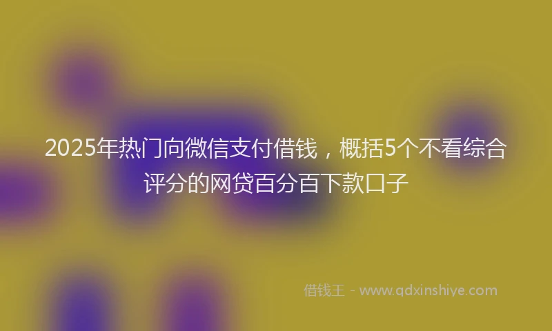 2025年热门向微信支付借钱，概括5个不看综合评分的网贷百分百下款口子