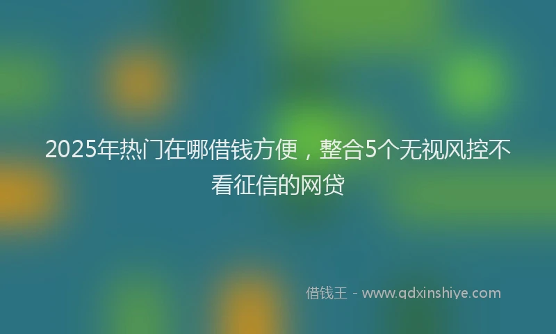 2025年热门在哪借钱方便，整合5个无视风控不看征信的网贷