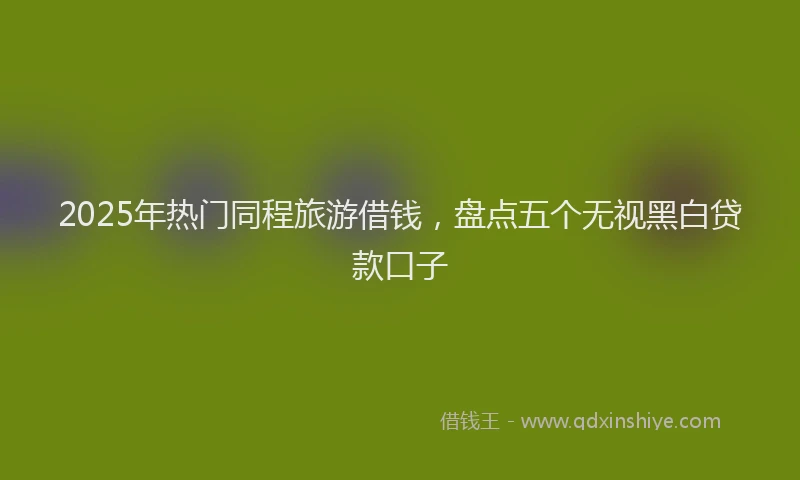 2025年热门同程旅游借钱，盘点五个无视黑白贷款口子
