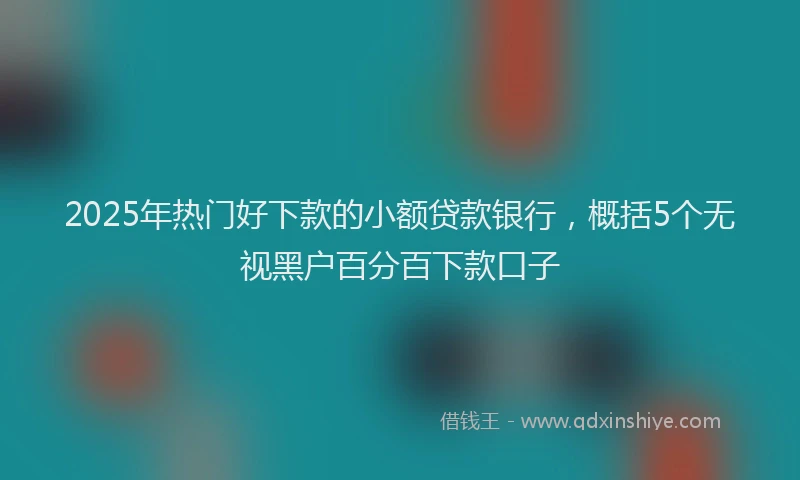 2025年热门好下款的小额贷款银行，概括5个无视黑户百分百下款口子