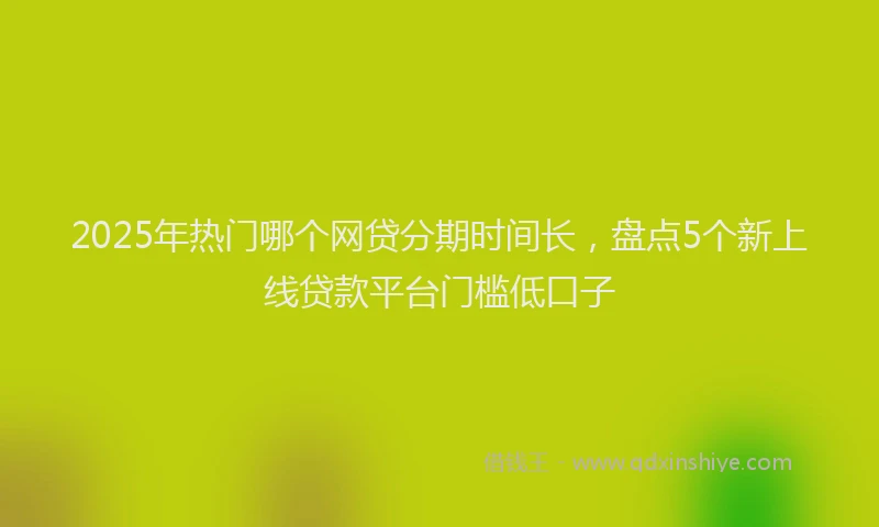 2025年热门哪个网贷分期时间长，盘点5个新上线贷款平台门槛低口子