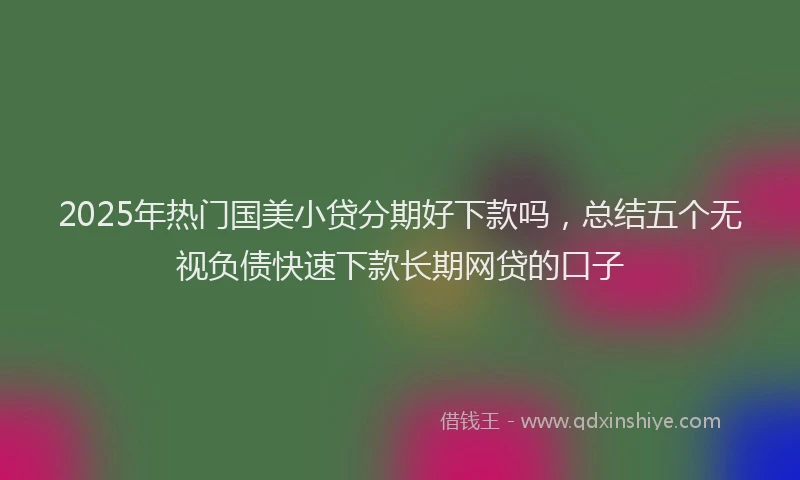 2025年热门国美小贷分期好下款吗，总结五个无视负债快速下款长期网贷的口子