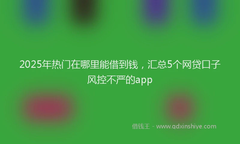 2025年热门在哪里能借到钱，汇总5个网贷口子风控不严的app