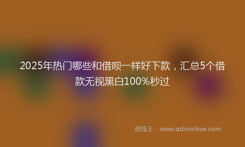 2025年热门哪些和借呗一样好下款，汇总5个借款无视黑白100%秒过