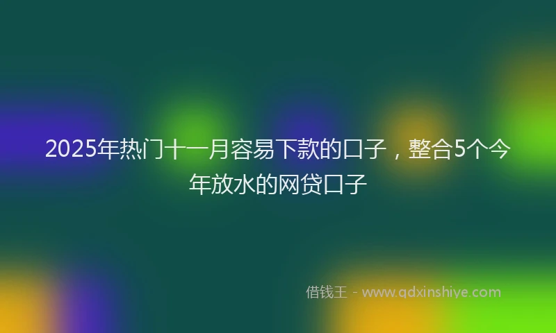 2025年热门十一月容易下款的口子，整合5个今年放水的网贷口子