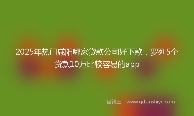 2025年热门咸阳哪家贷款公司好下款，罗列5个贷款10万比较容易的app