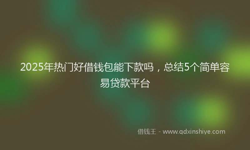 2025年热门好借钱包能下款吗，总结5个简单容易贷款平台