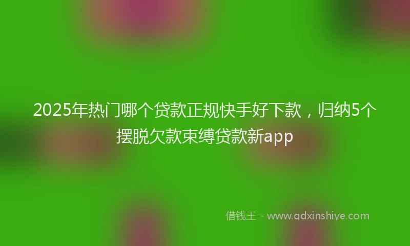 2025年热门哪个贷款正规快手好下款，归纳5个摆脱欠款束缚贷款新app