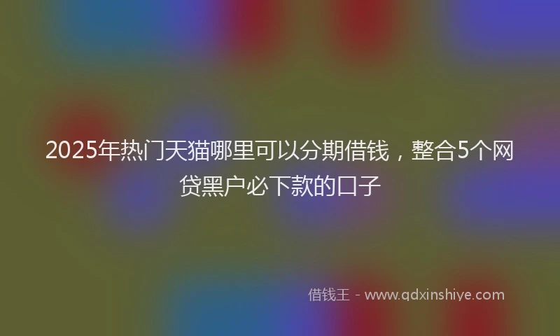 2025年热门天猫哪里可以分期借钱，整合5个网贷黑户必下款的口子