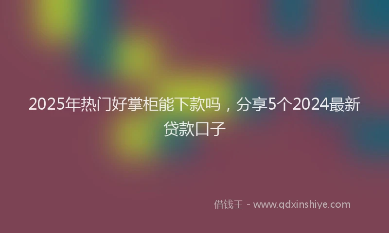 2025年热门好掌柜能下款吗，分享5个2024最新贷款口子
