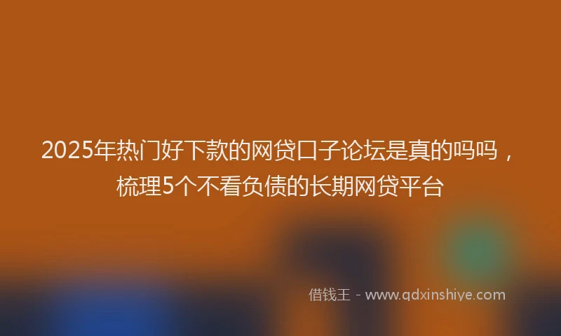 2025年热门好下款的网贷口子论坛是真的吗吗，梳理5个不看负债的长期网贷平台