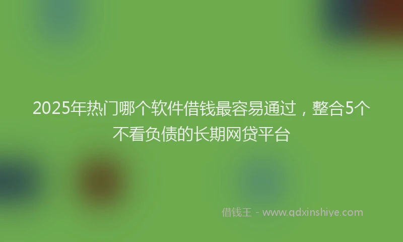 2025年热门哪个软件借钱最容易通过，整合5个不看负债的长期网贷平台