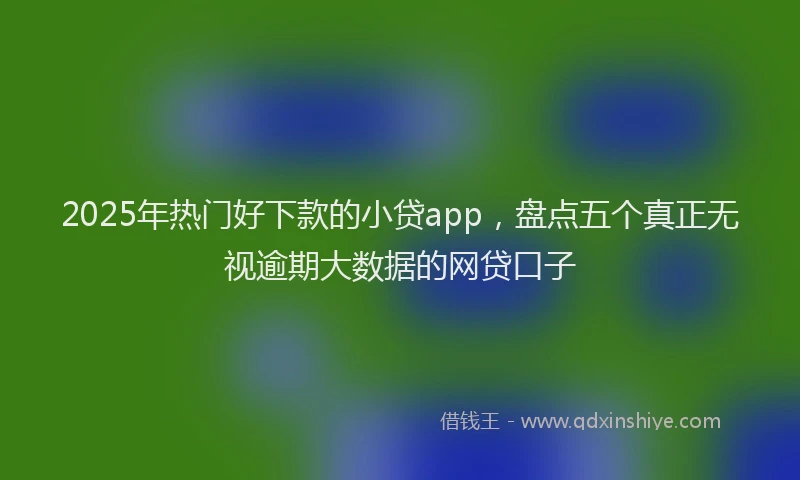 2025年热门好下款的小贷app，盘点五个真正无视逾期大数据的网贷口子